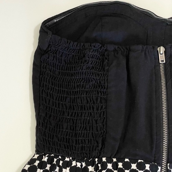 Xhilaration Strapless Bustier Fit Flare Mini Sun Dress Black White Juniors Small - Picture 6 of 10